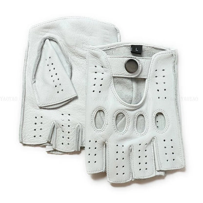 Premium Leather Fingerless Gloves
