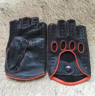 Premium Leather Fingerless Gloves