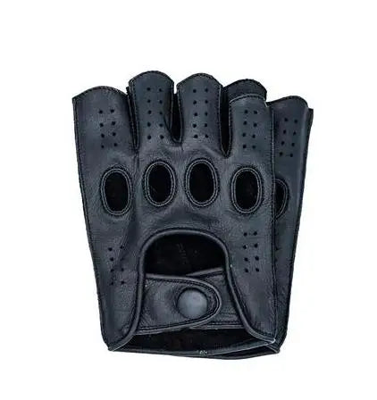 Premium Leather Fingerless Gloves
