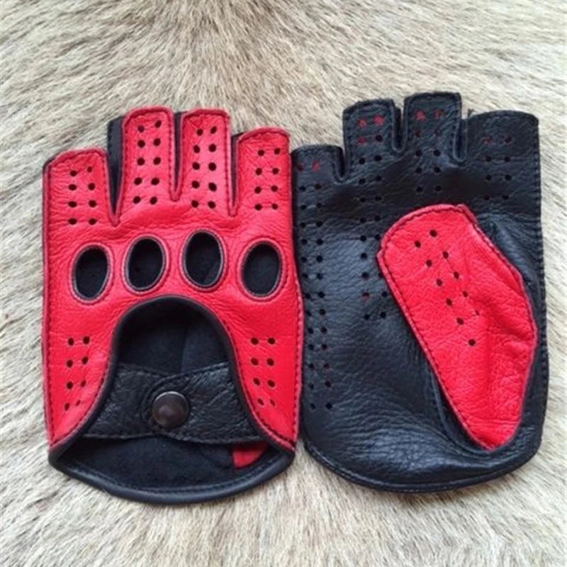 Premium Leather Fingerless Gloves