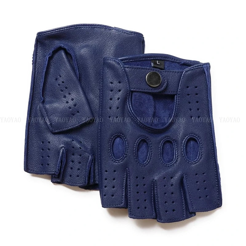 Premium Leather Fingerless Gloves