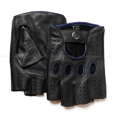 Premium Leather Fingerless Gloves