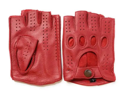 Premium Leather Fingerless Gloves