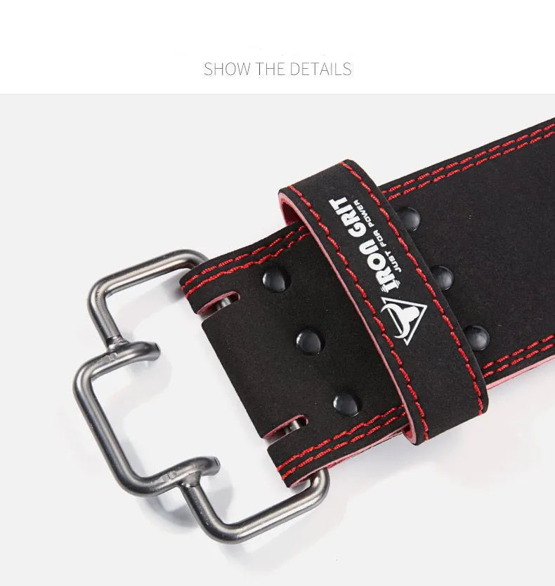 Iron Grit Heavy-duty Cowhide Gym Belt