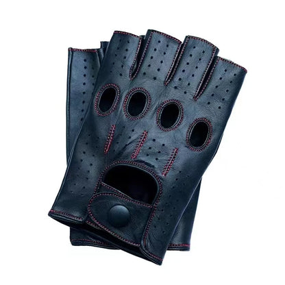 Premium Leather Fingerless Gloves