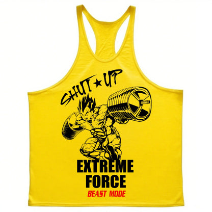 Extreme Force Gym Tank Top – Anime Muscle Training Shirt