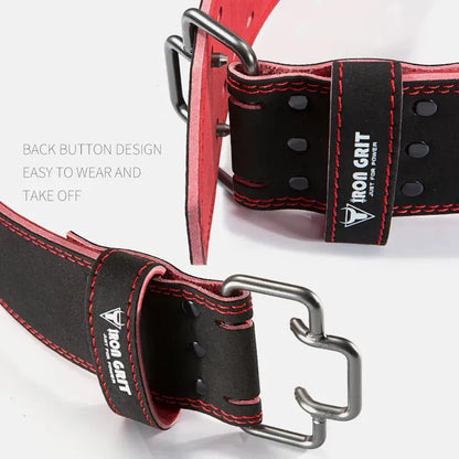 Iron Grit Heavy-duty Cowhide Gym Belt