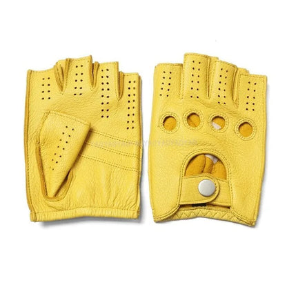 Premium Leather Fingerless Gloves