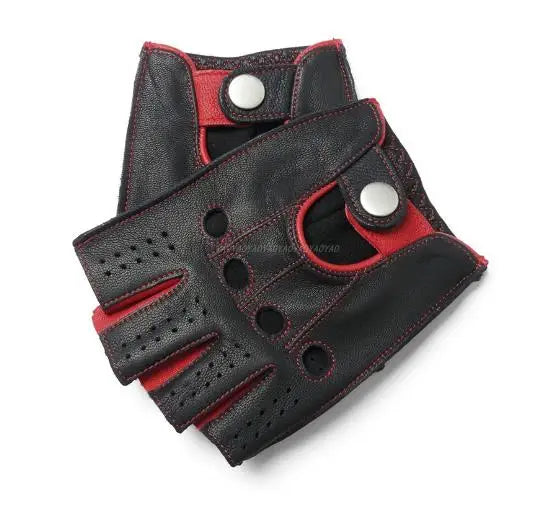Premium Leather Fingerless Gloves
