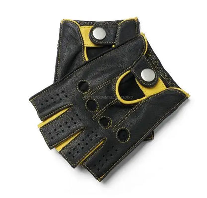 Premium Leather Fingerless Gloves
