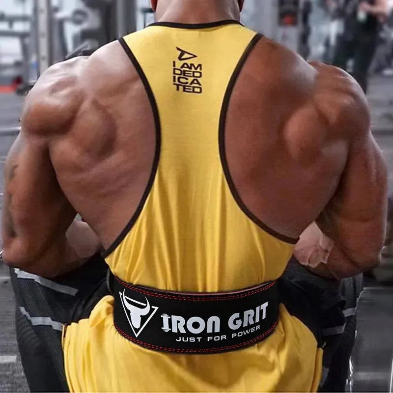 Iron Grit Heavy-duty Cowhide Gym Belt