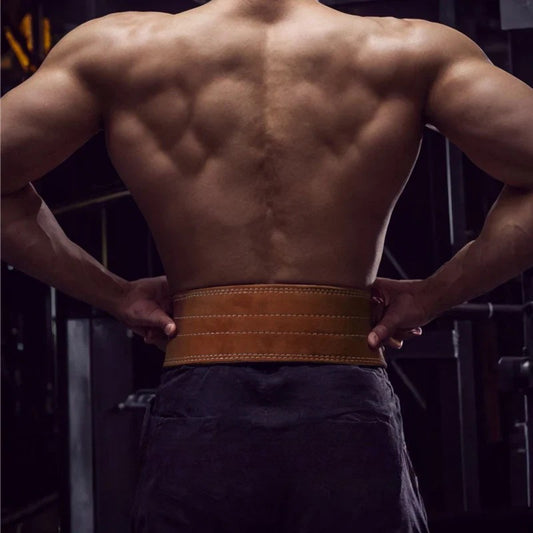 Iron Dominion™ – 4" Premium Cowhide Powerlifting Belt (Double Prong)