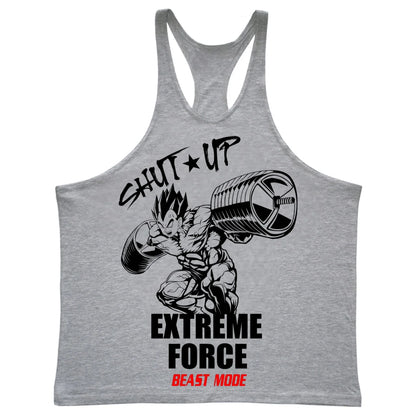 Extreme Force Gym Tank Top – Anime Muscle Training Shirt