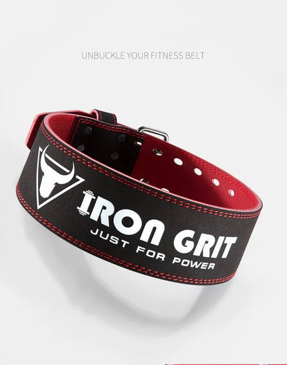 Iron Grit Heavy-duty Cowhide Gym Belt
