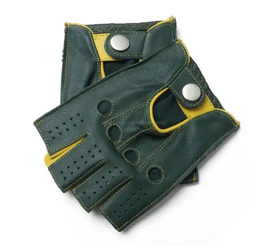 Premium Leather Fingerless Gloves