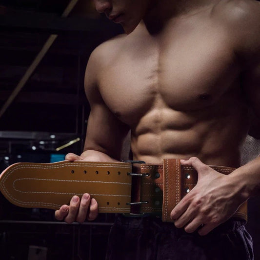Iron Dominion™ – 4" Premium Cowhide Powerlifting Belt (Double Prong)